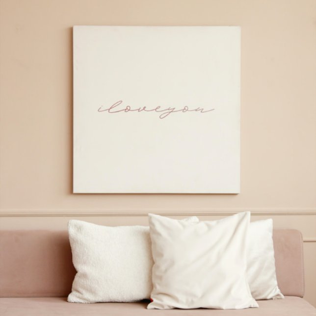 i kärlek du | rosa ros féfolie | Minimikonst Poster (Skapare uppladdad)