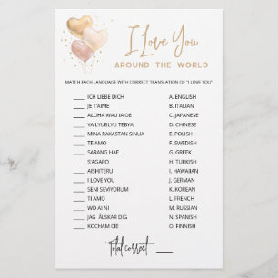 I kärlek, du spelar värld runt med svar