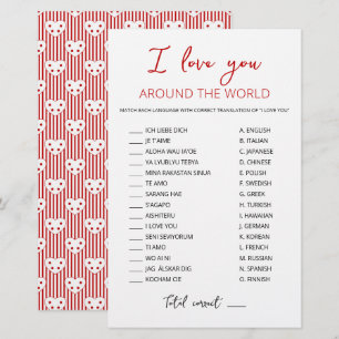 I kärlek, du spelar värld runt med svar