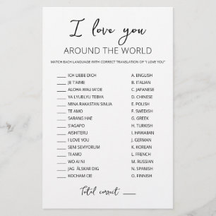 I kärlek, du spelar värld runt med svar