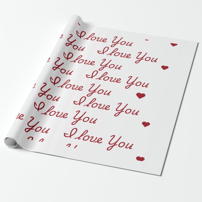 I Kärlek, du sveper Pappert Presentpapper (Utrullad)