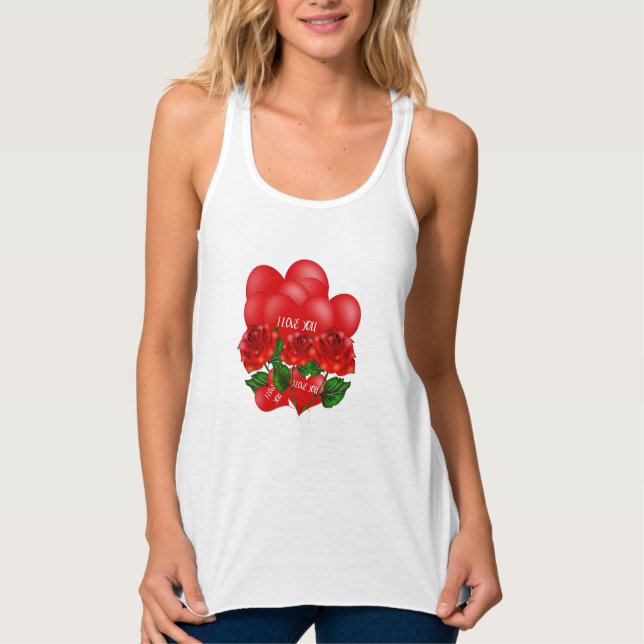 I kärlek du - T-shirt Linne Med Racerback (Framsida)