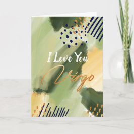 "I Kärlek, du, Våg" Zodiac Abstrakt Card Kort