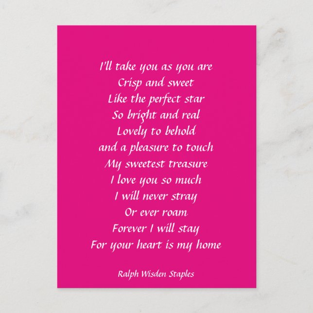 I kärlek du vykort (Framsida)