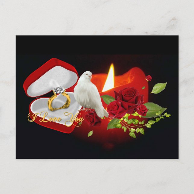 I kärlek du-vykort vykort (Framsida)