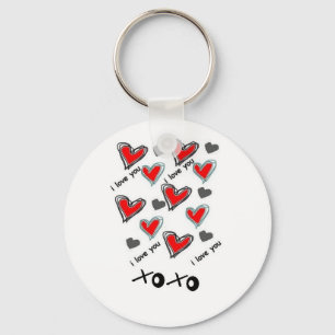 I KÄRLEK DU XOXO NYCKELRING