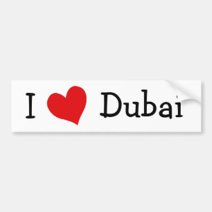I Kärlek Dubai Bildekal