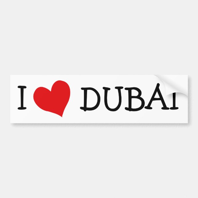 I KÄRLEK DUBAI BILDEKAL (Framsidan)
