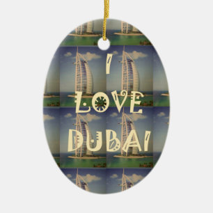 I Kärlek Dubai Julgransprydnad Keramik