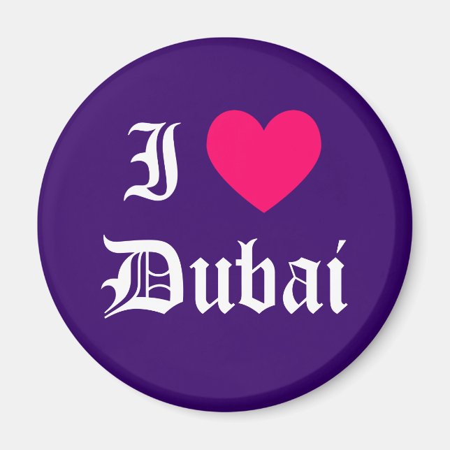 I Kärlek Dubai Magnet (Framsidan)