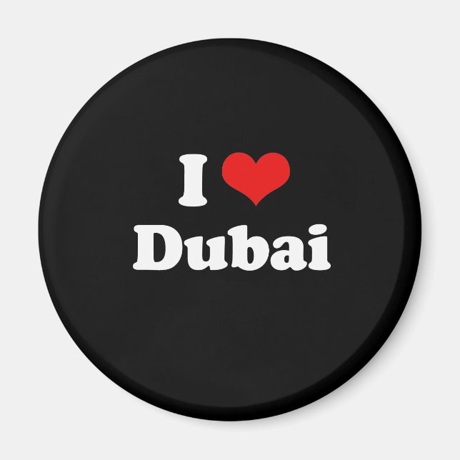 I Kärlek Dubai Tshirt Magnet (Framsidan)