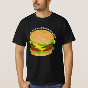 I Kärlek Dubbla Cheeseburgare T Shirt