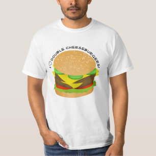 I Kärlek Dubbla Cheeseburgare T Shirt
