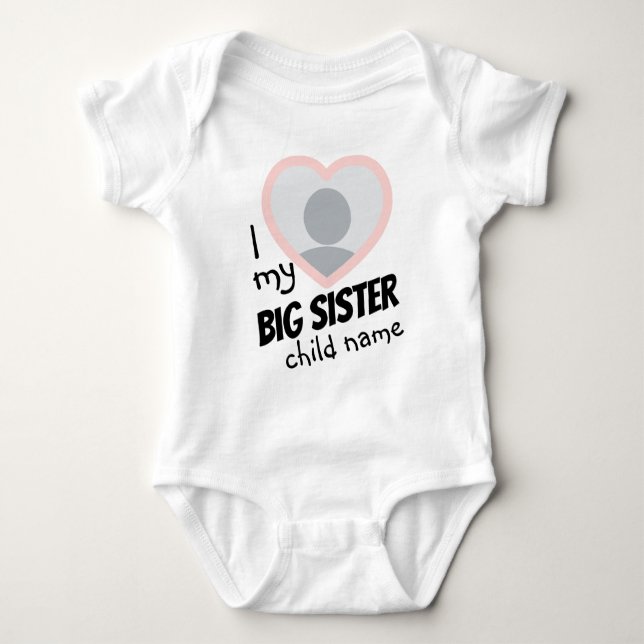 i Kärlek: dubbla och  på Big Sister T Shirt (Framsida)
