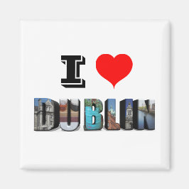 I Kärlek Dublin Ireland 3D Travel Photo Magnet