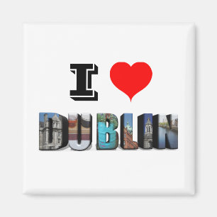 I Kärlek Dublin Ireland 3D Travel Photo Magnet