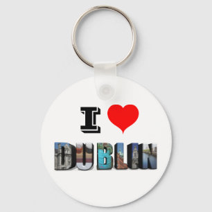 I Kärlek Dublin Ireland 3D Travel Photo Nyckelring