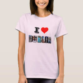 I Kärlek Dublin Ireland 3D Travel Photo T Shirt