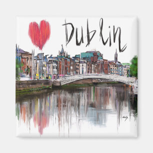 I kärlek Dublin Magnet