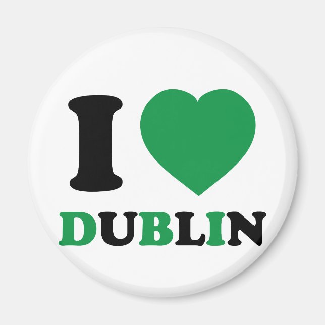 I Kärlek Dublin Magnet (Framsidan)