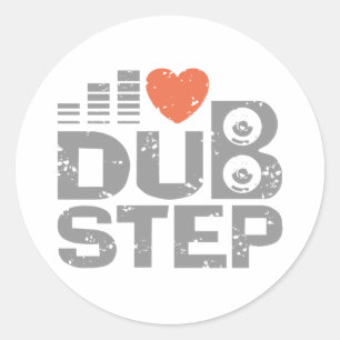 I Kärlek Dubstep Runt Klistermärke