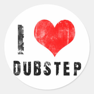 I Kärlek Dubstep Runt Klistermärke
