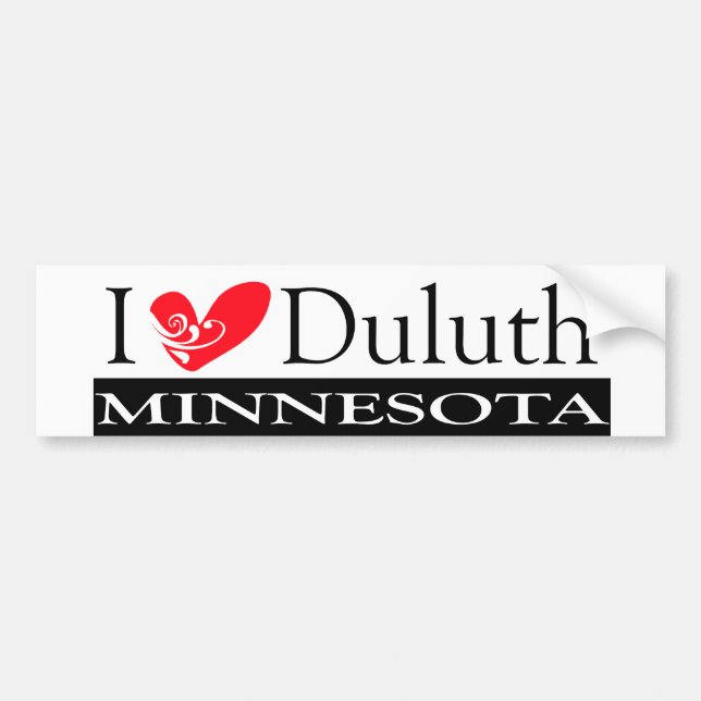 I Kärlek Duluth Minnesota Bildekal (Framsidan)