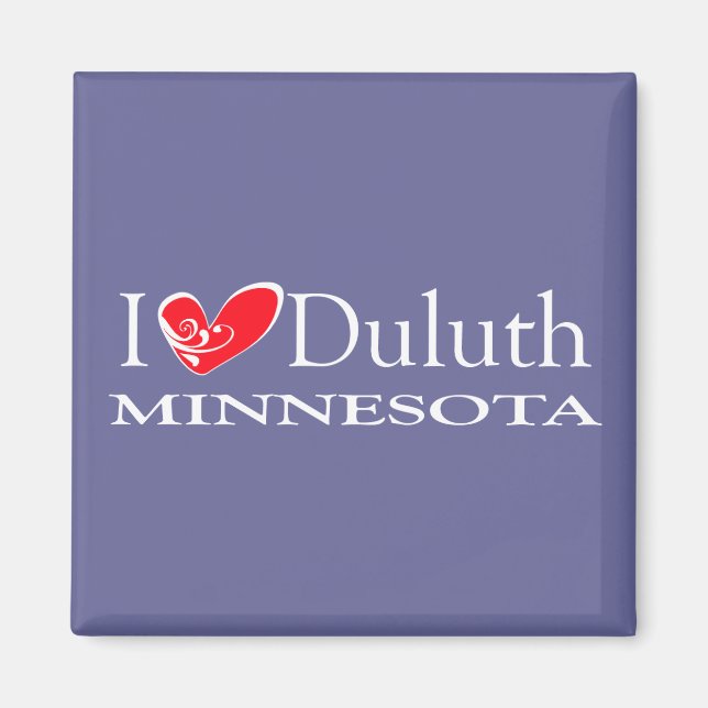 I Kärlek Duluth Minnesota Magnet (Framsidan)