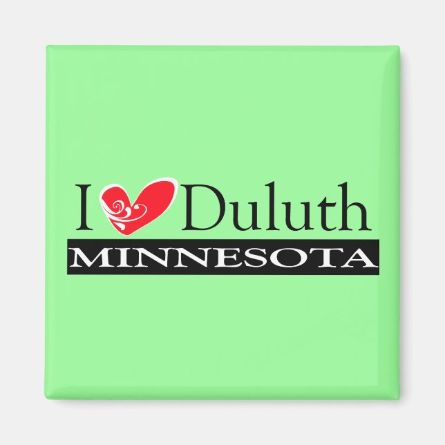 I Kärlek Duluth Minnesota Magnet (Framsidan)