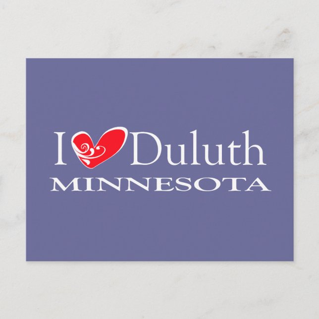 I Kärlek Duluth Minnesota Vykort (Framsida)