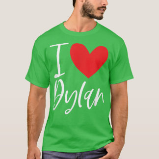I Kärlek Dylan Namn Personlig Girl Woman BFF Frie T Shirt