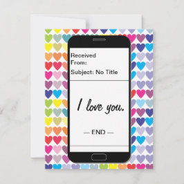 I Kärlek e-postar du Smartphone Romantic Valentine Julkort