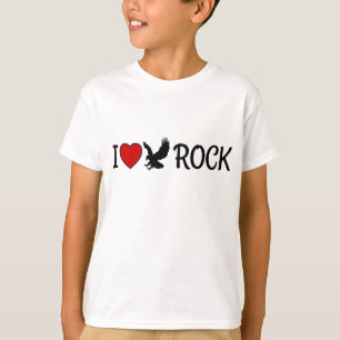 I Kärlek Eagle Sten California Red Heart T Shirt