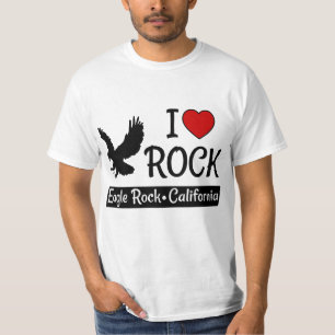 I Kärlek Eagle Sten California Red Heart T Shirt