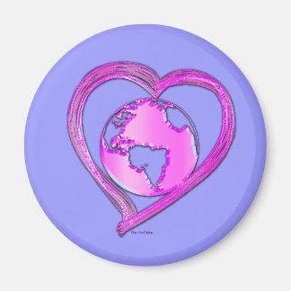 I KÄRLEK EARTH-serien (Rosa) Magnet