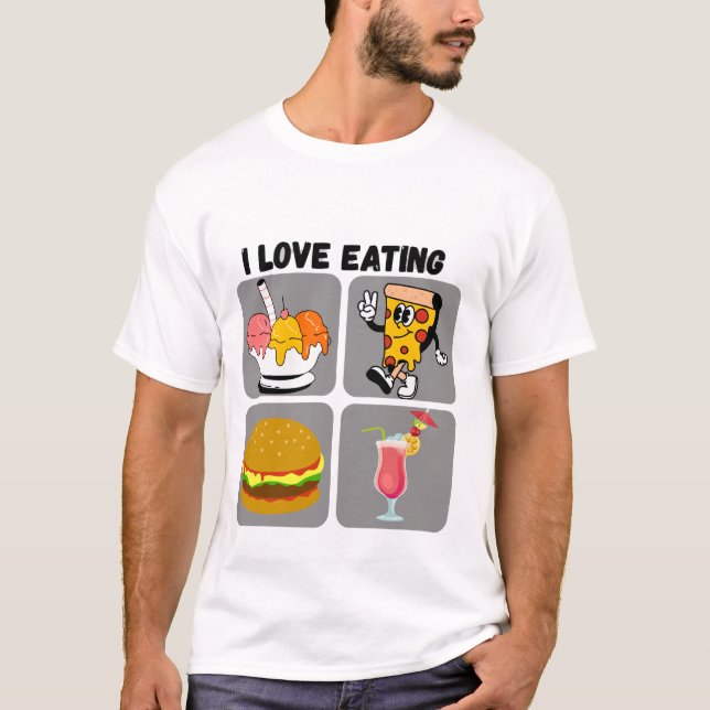 I Kärlek Eating T Shirt (Framsida)