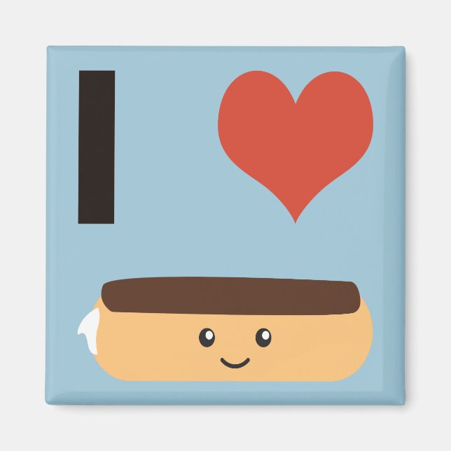 I kärlek Eclairs Magnet (Framsidan)