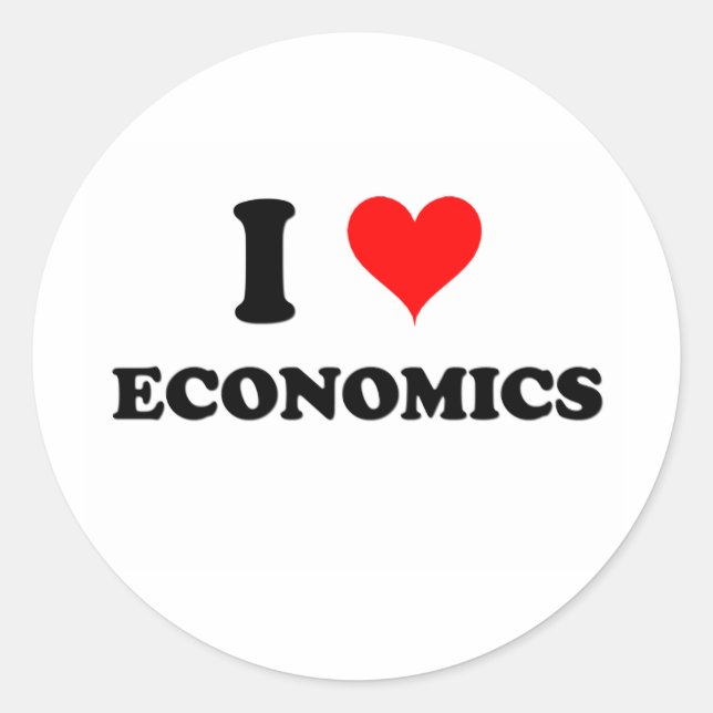 I Kärlek Economics Runt Klistermärke (Framsida)