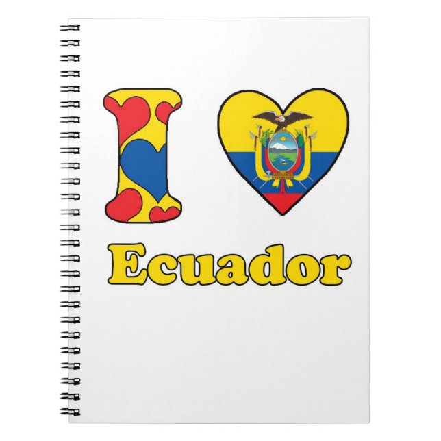 I kärlek Ecuador Anteckningsbok Med Spiral (Framsidan)