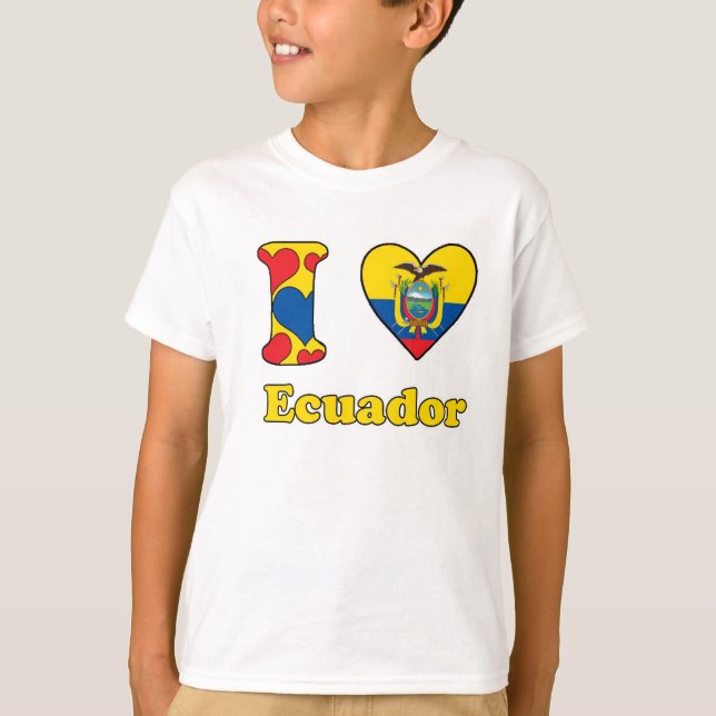 I kärlek Ecuador T Shirt (Framsida)