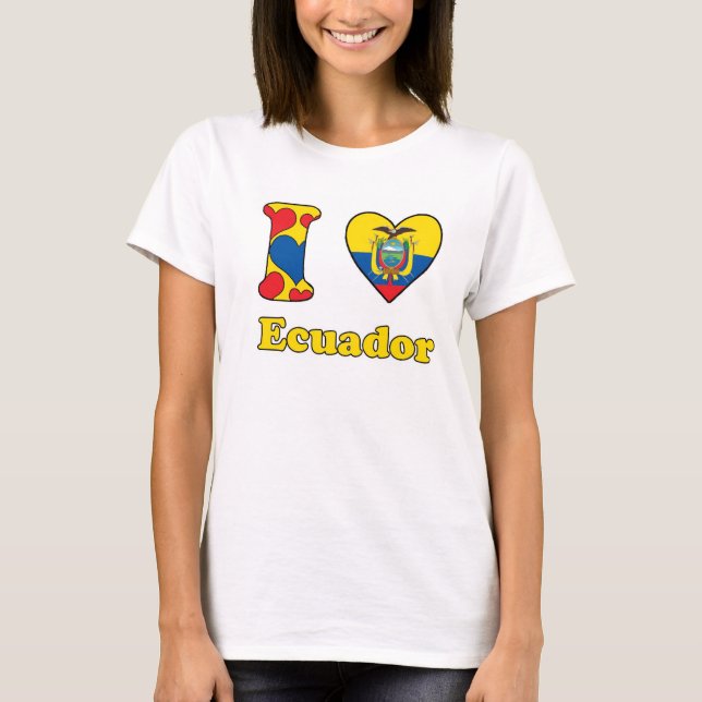 I kärlek Ecuador T Shirt (Framsida)