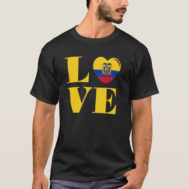 I kärlek Ecuador T Shirt (Framsida)