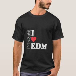 I Kärlek EDM för Party och festivaler Dj Heart T Shirt