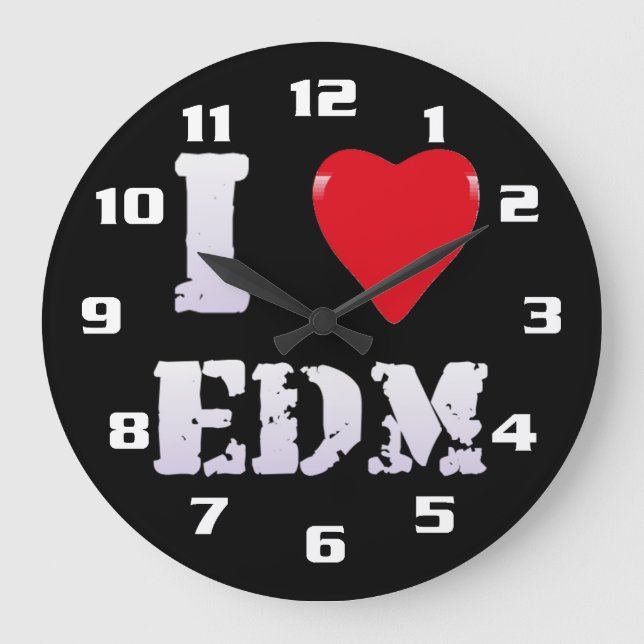 I KÄRLEK EDM I HEART EDM-COOLA STOR KLOCKA (Framsida)