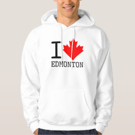 I Kärlek Edmonton, Alberta Canada Maple Löv Hoodie