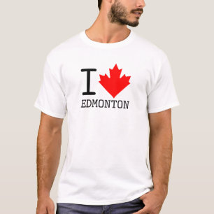 I Kärlek Edmonton, Alberta Canada Maple Löv T Shirt