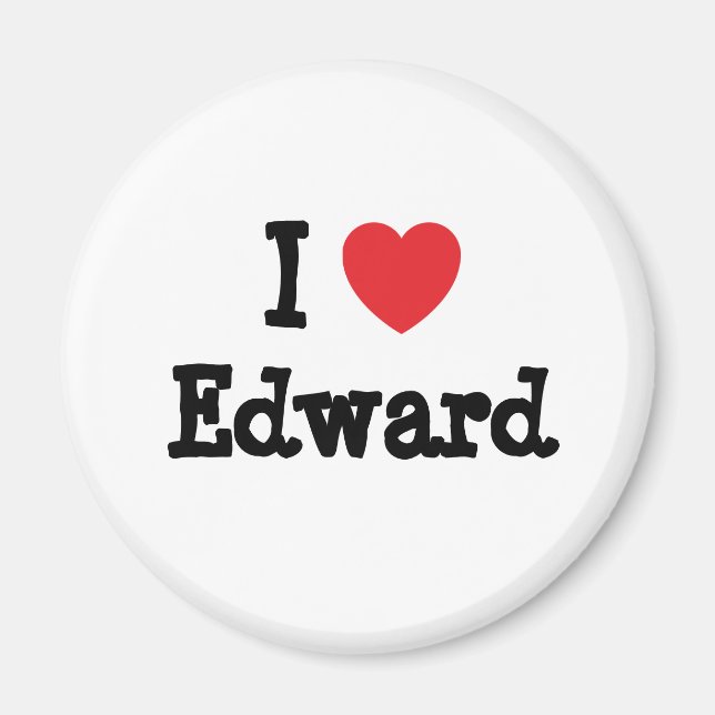I kärlek Edward eart T-Shirt Magnet (Framsidan)