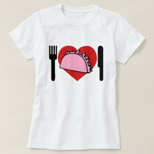 I Kärlek EEG Rosa Tacos Knivar Fork Tröja