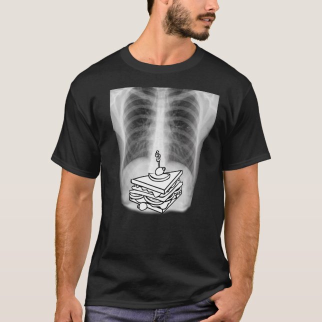 I Kärlek EEG Sandwiches X Ray bevisar det T Shirt (Framsida)