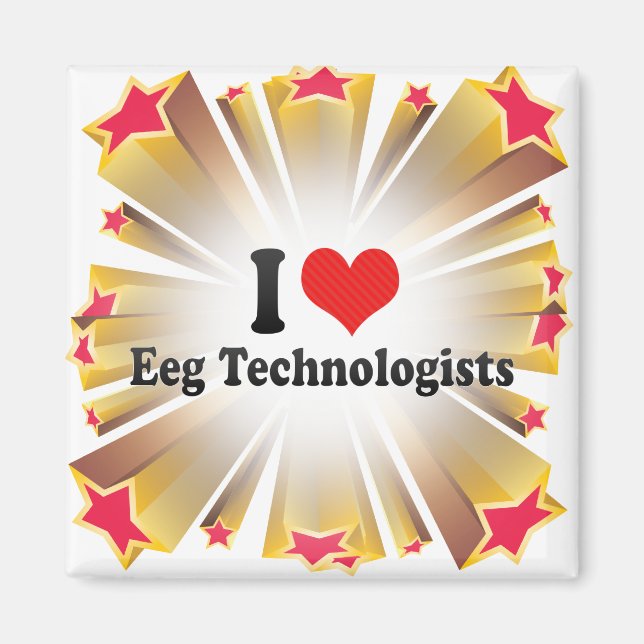 I Kärlek Eeg Technologists Magnet (Framsidan)